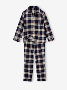 -Chequered Flannel Pyjamas for Boys