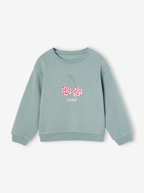 Basics Sweatshirt with Motif for Girls  - vertbaudet enfant