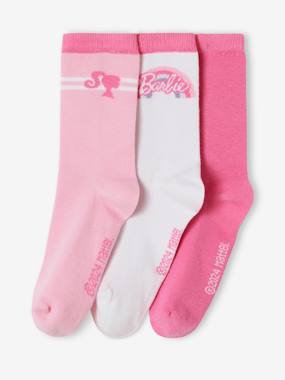 Girls-Underwear-Pack of 3 Pairs of Socks, Barbie®