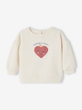 Baby-Sweatshirt with Heart in Bouclé Knit, for Babies