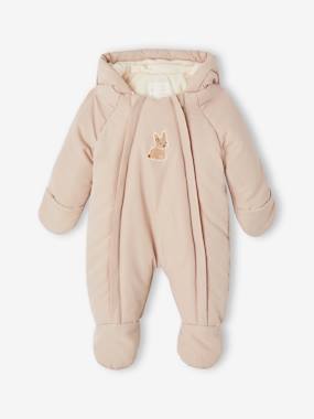 -Bear Pramsuit with Full-Length Double Opening for Babies