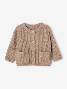 Baby-Jumpers, Cardigans & Sweaters-Jacket in Very Soft Thick Knit for Babies