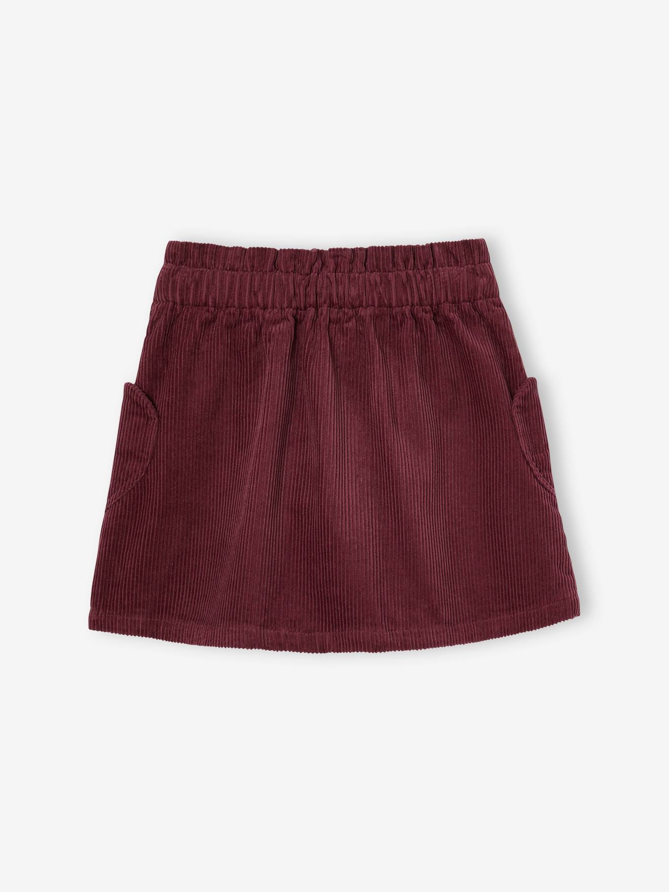 Maroon corduroy skirt hotsell