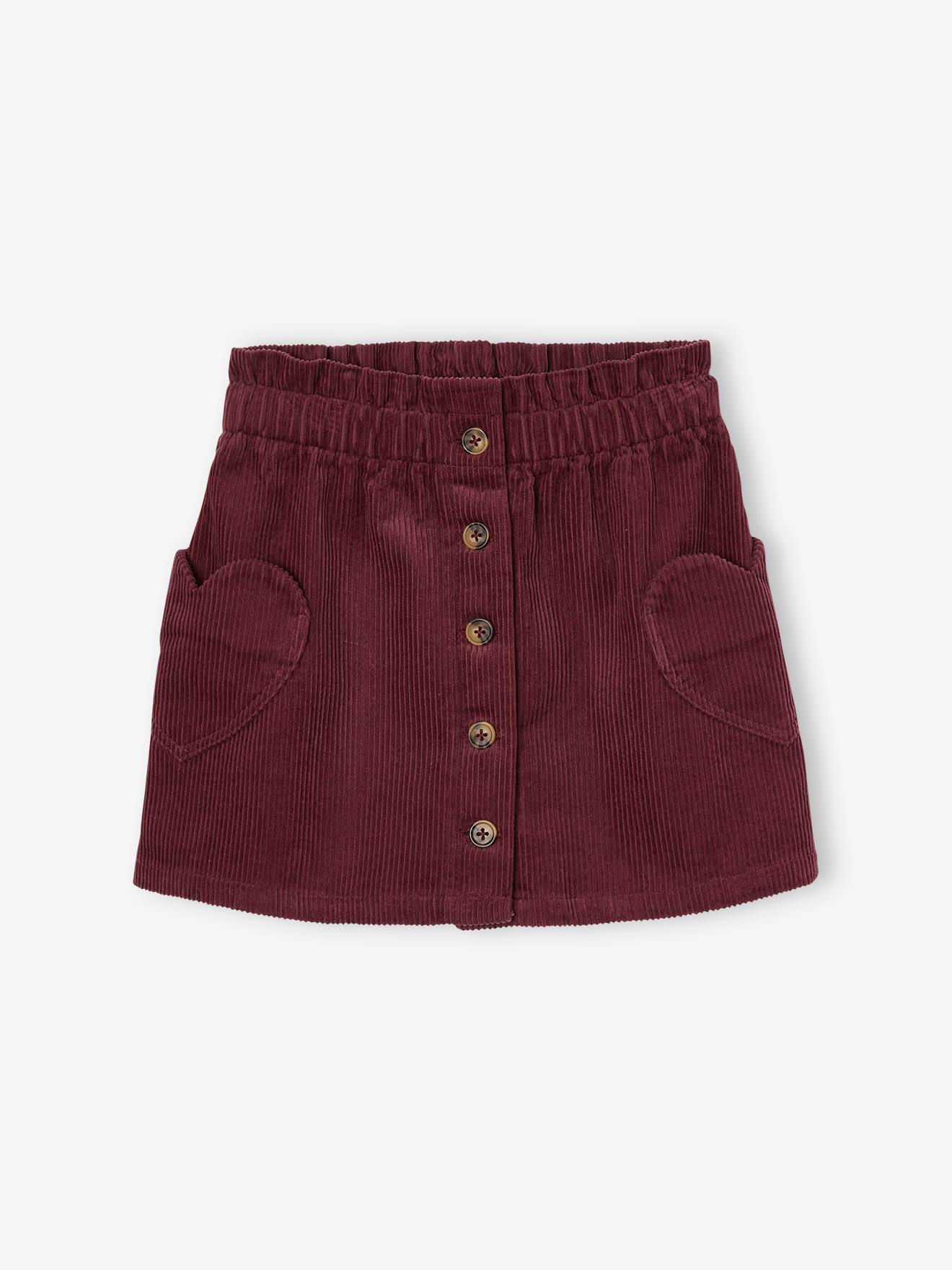 Maroon corduroy skirt hotsell