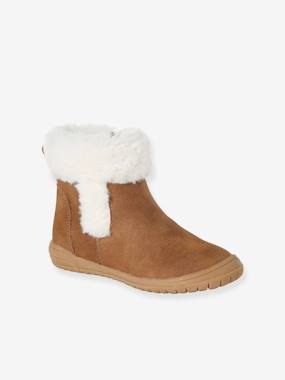 Shoes-Girls Footwear-Furry Ankle Boots for Girls