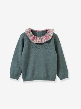 Bébé-Pull fille col Liberty® CYRILLUS