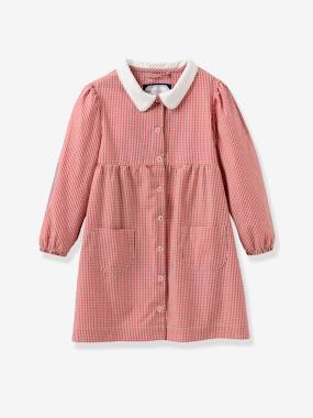 -CYRILLUS gingham apron for girls