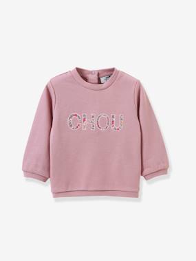 Baby-Jumpers, Cardigans & Sweaters-Sweat shirt with Liberty® fabric letters for babies CYRILLUS