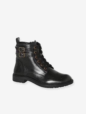 Boots gavroche cuir fille  - vertbaudet enfant