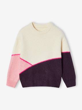 -Pull colorblock fille