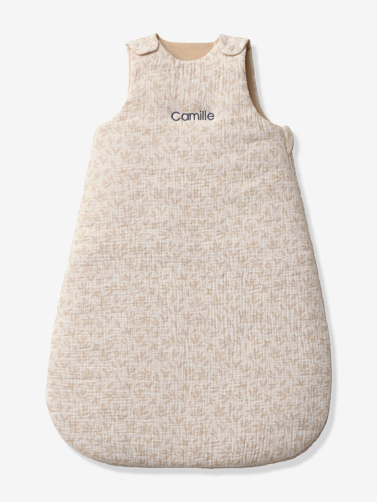Sleeveless Baby Sleeping Bag, Hygge - printed beige, Bedding