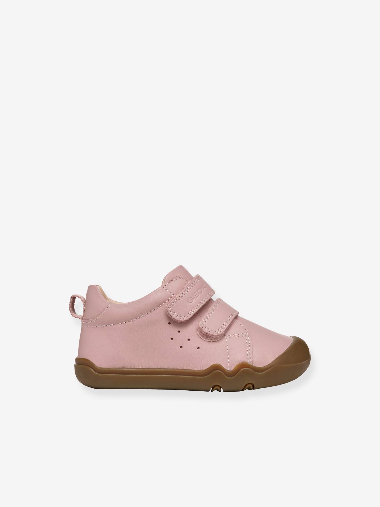 Baskets Geox Steppieup B4663A Pour Fille - Rose, Cuir Nappa, Semelle Flexible Type 'pieds Nus' - 9