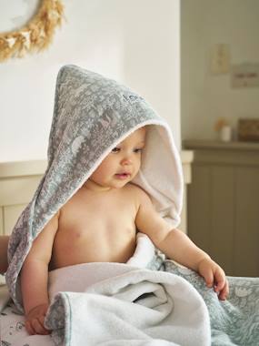 Linge de lit & Déco-Coffret Cape de bain personnalisable + Gant de toilette DANS LES BOIS