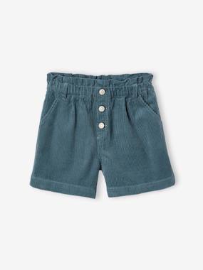 Girls-Shorts-Paperbag-Style Corduroy Shorts for Girls