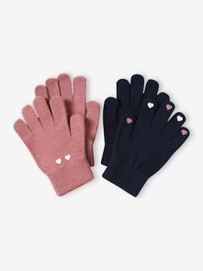 Girls-Accessories-Pack of 2 Pairs of Magic Gloves, for Girls