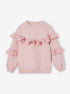 Girls-Sweatshirt with Ruffles for Girls