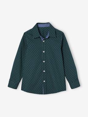 -Chemise garçon imprimée pois