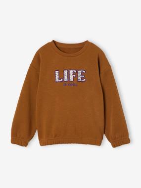 Girls-Cardigans, Jumpers & Sweatshirts-"Life Is Cool" Sweatshirt for Girls