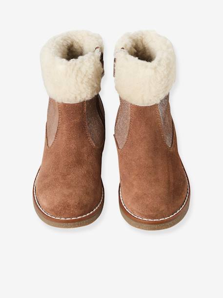 Bottes Fille Cuir VERTBAUDET – Noeud Fantaisie, Fermeture Zippée, Confort Et Style Hiver