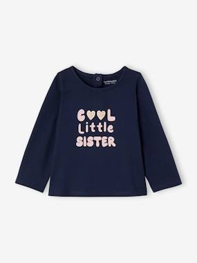 Bébé-T-shirt, sous-pull-T-shirt-T-shirt "cool little sister" bébé