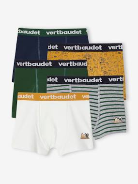 Garçon-Sous-vêtement-Lot de 5 boxers stretch garçon