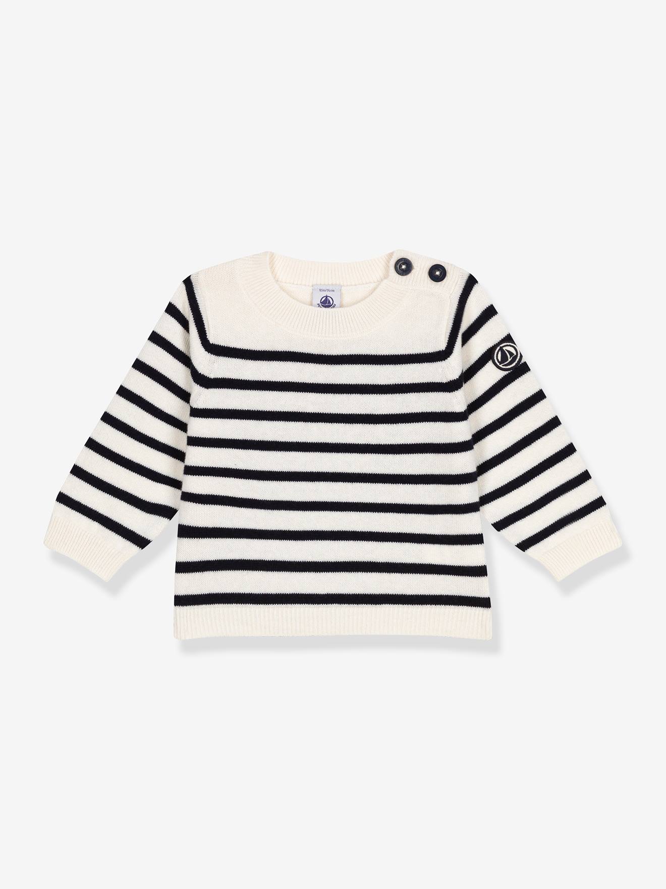 ニット/セーター PETIT BATEAU - petit bateau marine knit. PETIT BATEAU knitted sweater - striped blue, Baby