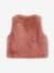 Gilet sans manches imitation fourrure fille BLANC CLAIR UNI+blush - vertbaudet enfant 