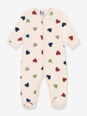 Baby-Outerwear-PETIT BATEAU baby cotton heart pyjamas