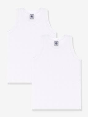 Boys-Underwear-Pack of 2 cotton tank tops PETIT BATEAU