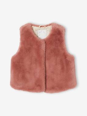 Girls-Coats & Jackets-Faux Fur Waistcoat for Girls