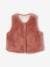 Gilet sans manches imitation fourrure fille BLANC CLAIR UNI+blush - vertbaudet enfant 