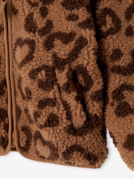 Big Girls Brown Leopard Faux Hat 6-12 main image 0