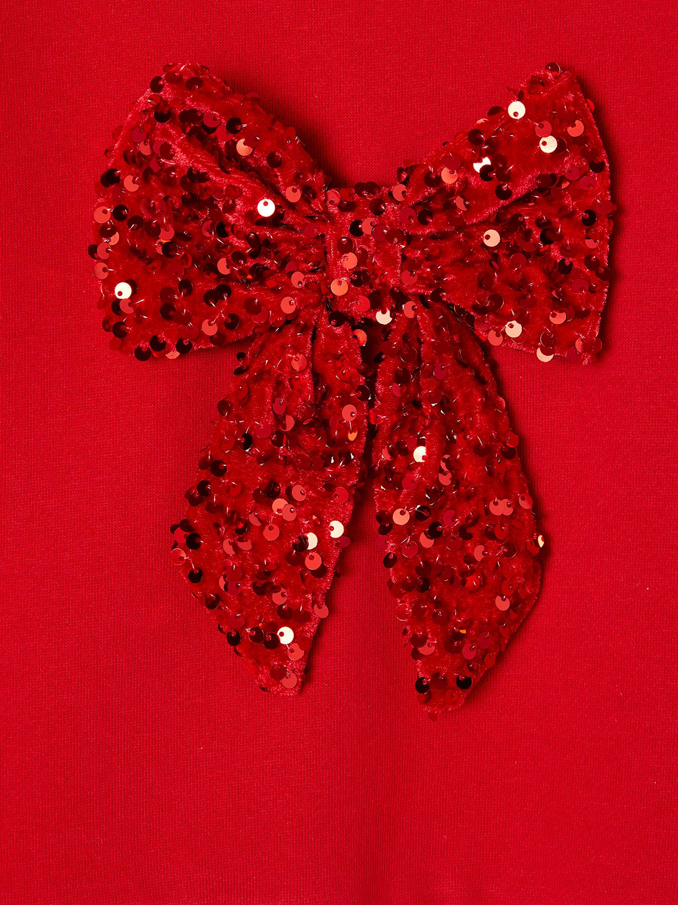 red bow christmas jumper
