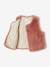 Gilet sans manches imitation fourrure fille BLANC CLAIR UNI+blush - vertbaudet enfant 