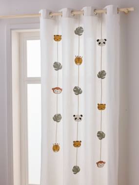 Bedding & Decor-Decoration-Semi-Sheer Curtain with Eyelets & Animal Garland, Hanoi