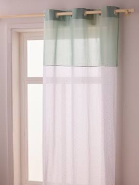 Bedding & Decor-Sheer Curtain with Eyelets & Dotted Print