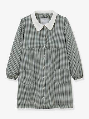 -CYRILLUS gingham apron for girls