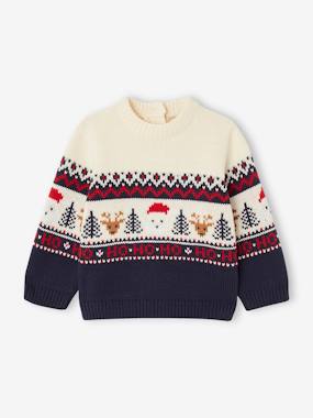 -Christmas Jacquard Jumper for Babies, Family Capsule Collection