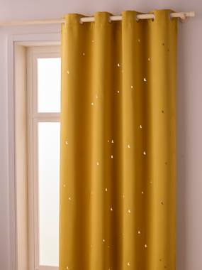 -Blackout Curtain with Eyelets & Perforated Motifs