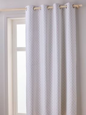 -Blackout Curtain with Eyelets & Triangle Print