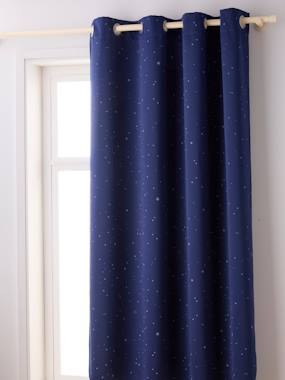 Bedding & Decor-Blackout Curtain with Eyelets & Star Print