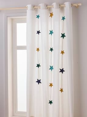 Bedding & Decor-Decoration-Semi-Sheer Curtain with Eyelets & Starry Garlands