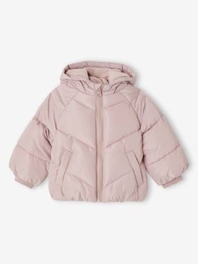 Baby-Outerwear-Padded Jacket with Hood for Baby Girls