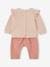 Sweatshirt & Trousers Combo for Babies 6308+ecru+marl beige+pale pink+rose - vertbaudet enfant 