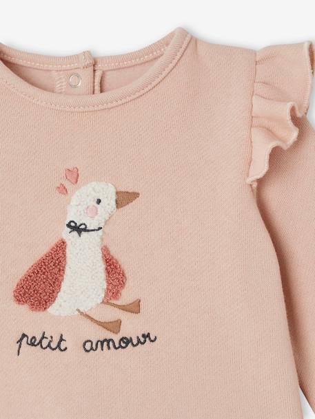 Sweatshirt & Trousers Combo for Babies 6308+ecru+marl beige+pale pink+rose - vertbaudet enfant 