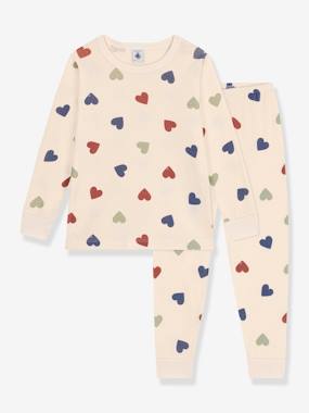 Fille-Pyjama en coton motif coeur PETIT BATEAU