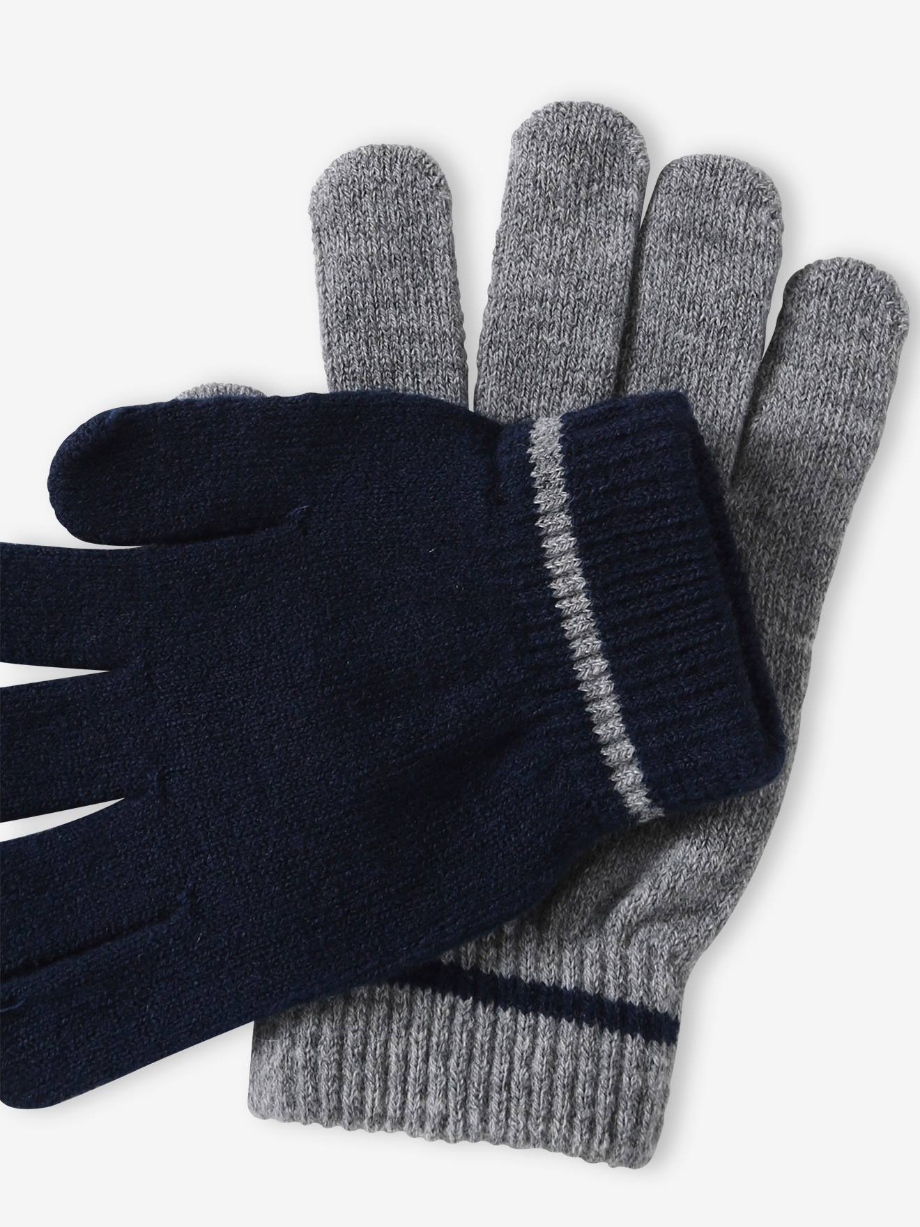 Moncler-Stripped Cuff Wool Gloves Men L (I have 2 shops pair)