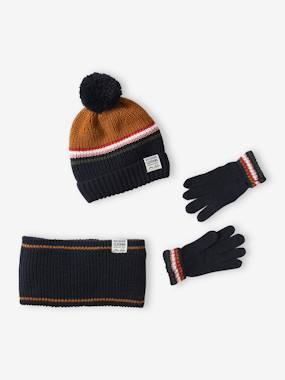 Boys-Accessories-Beanie + Snood + Gloves/Mittens (2/3 Years) Set