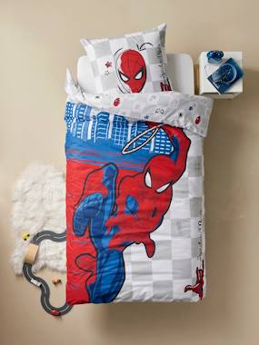 Linge de lit & Déco-Linge de lit enfant-Housse de couette-Parure de lit imprimée 100% coton, SPIDERMAN Taille : 140x200 cm