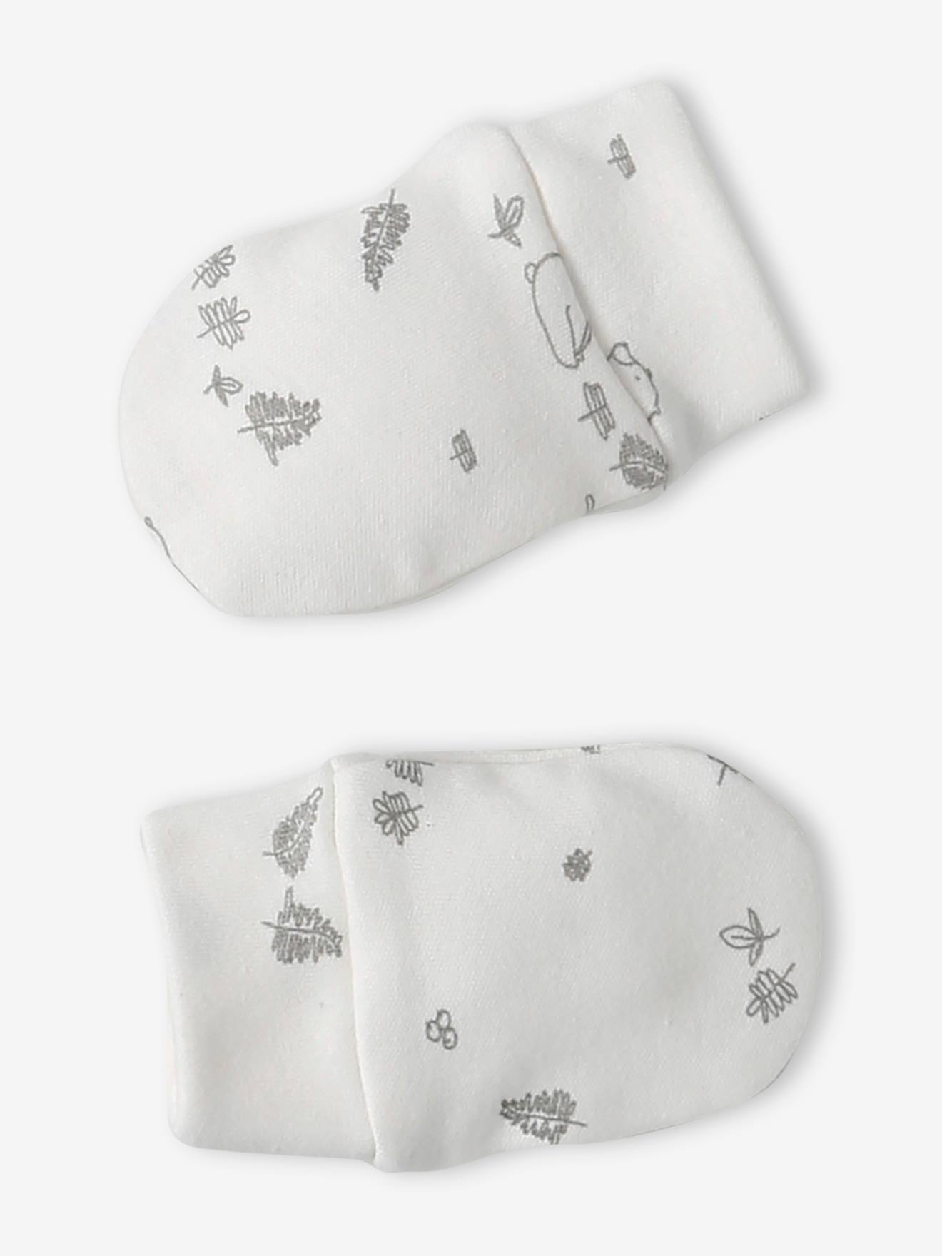 Beanie Mittens Pram Shoes Pouch Set for Babies pale blue, Baby